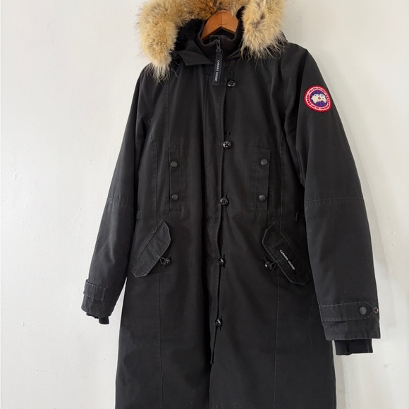 Canada Goose Aldridge Puffer Parka Coyote Fur Hood Arctic Tech Made in Canada - Picture 3 of 14
